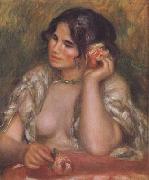 Pierre Renoir The Toilette Woman Combing Her Hair (mk06) oil on canvas